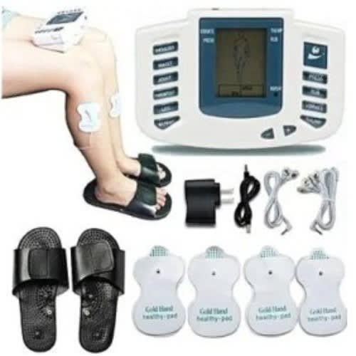 Multifunction Electrical Full Body Relax Muscle Massager Pulse Tens Acupuncture Therapy with Slipper message and 4 Electrode padsMultifunction Electrical Full Body Relax Muscle Massager Pulse Tens Acupuncture Therapy with Slipper message and 4 Electrode p