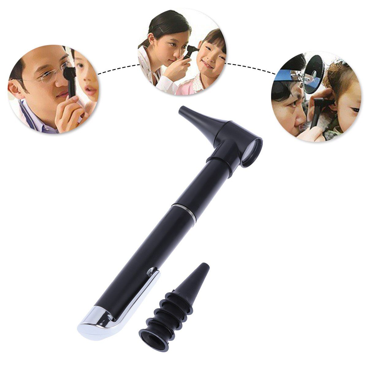 Ear Otoscope Ear Flashlight Medical Diagnostic Otoscope Ear Care Magnifying Lens Clinical Penlight Flashlight Ear Care Tools Set