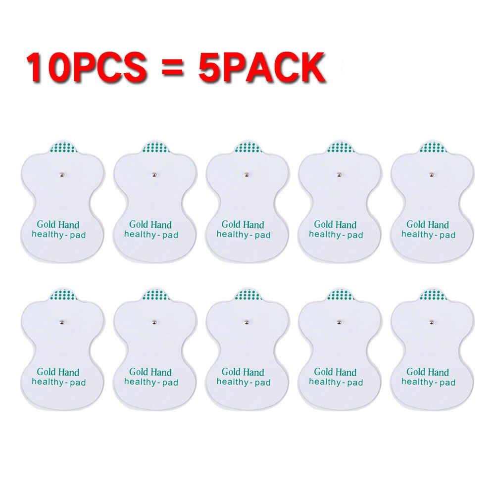 10pcs Tens Electrode Pads Conductive Gel Pad Body Acupuncture Therapy Massager Therapeutic Pulse Stimulator Electro Sticker-10 pieces(A)