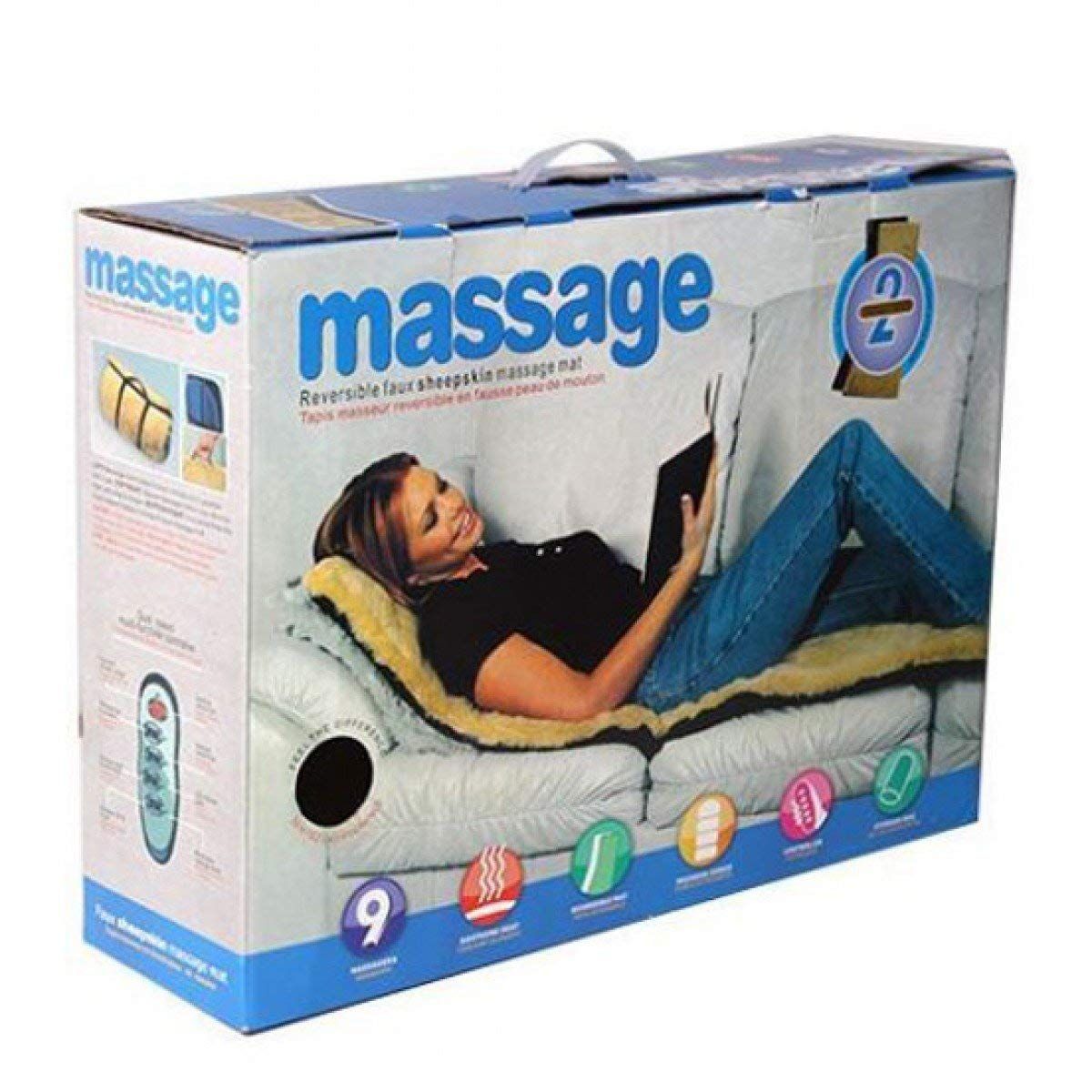 Full Body Vibration Mat with Neck Massager Bed Massaging Pad Cushion with 9 Vibrating Motors, Heated Shiatsu Massager, Relieves Stress or Tension Shoulder and Back Pain