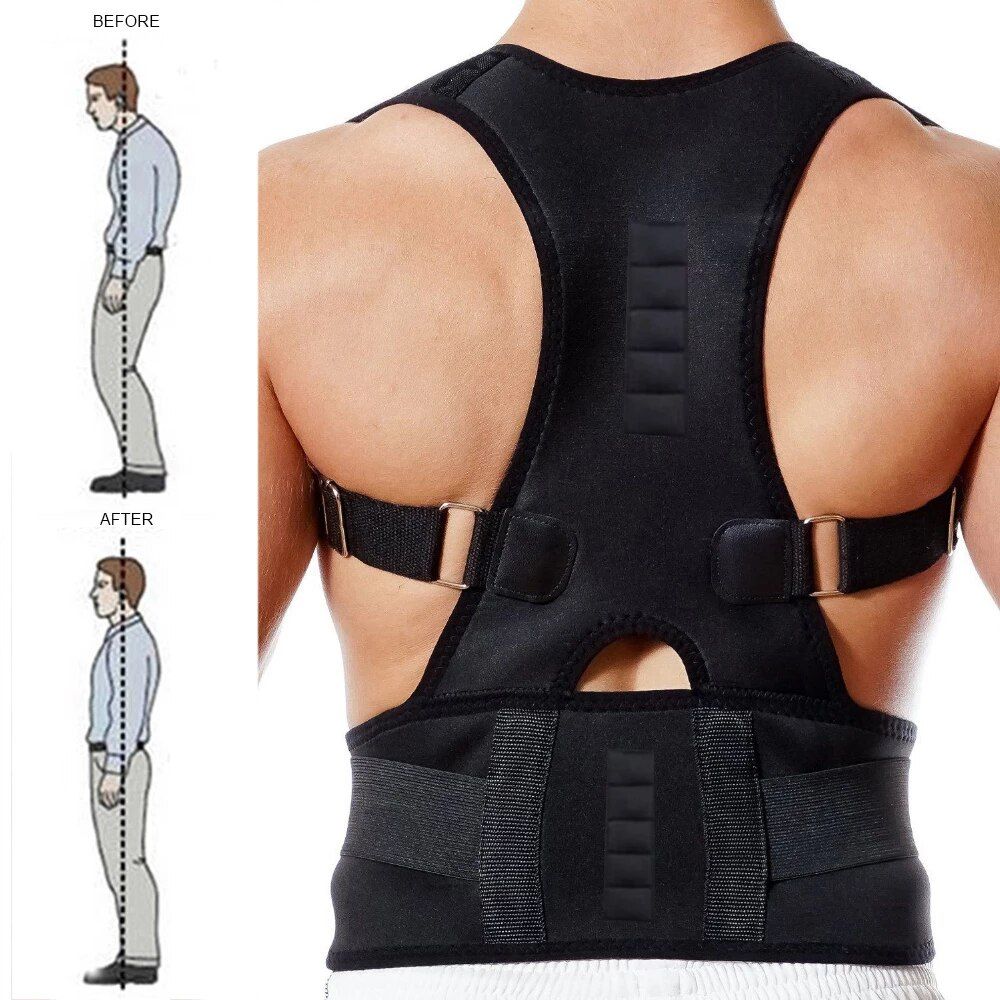 Adjustable Posture Corrector Brace Off Shoulder Back Support Belt for Men Women Corset Lumbar Straight Unisex Adults Students