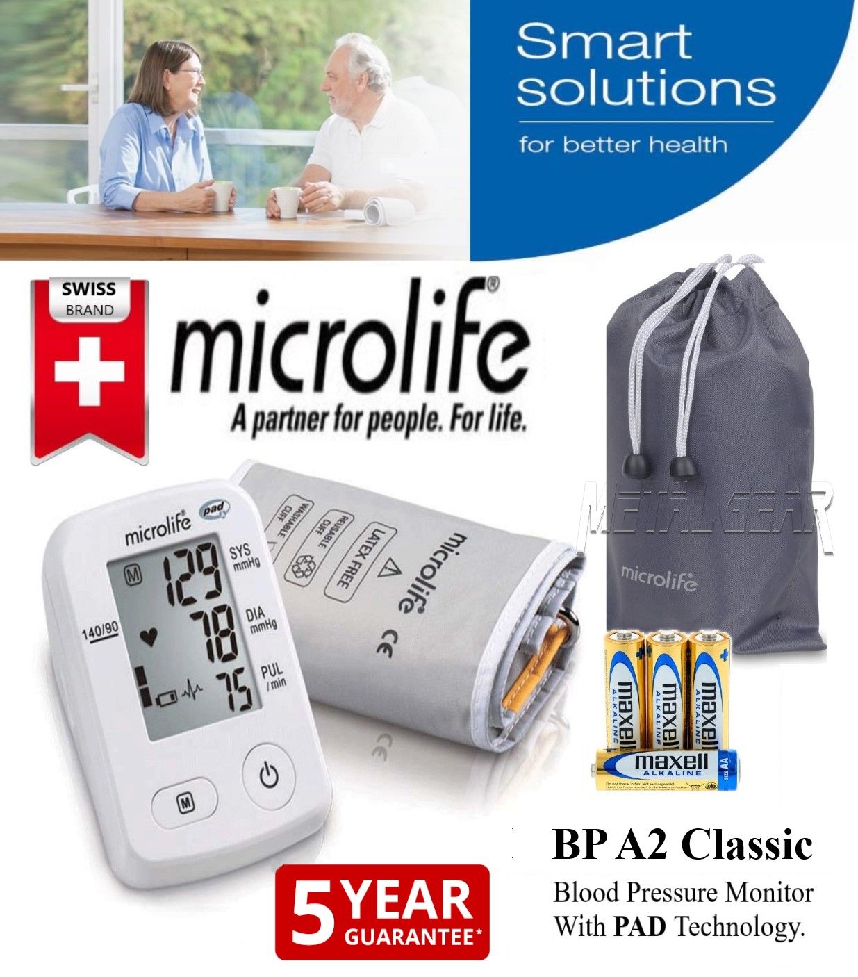 MICROLIFE Official Digital/Automatic Blood Pressure Monitor BP A2 Classic (SPECIAL OFFER PRICE) (SWITZERLAND) by OHG