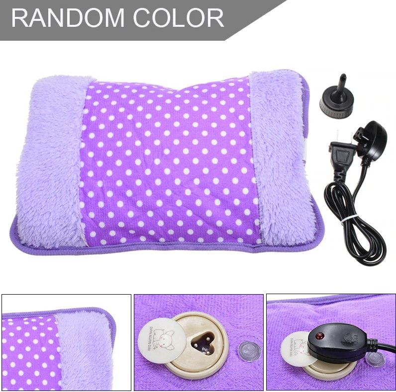 Cute Dot Pattern 220V 500W Rechargeable Winter Hand Warmer Electric Hot Water Bottle Bag Hand Warmers with Plug Converter
