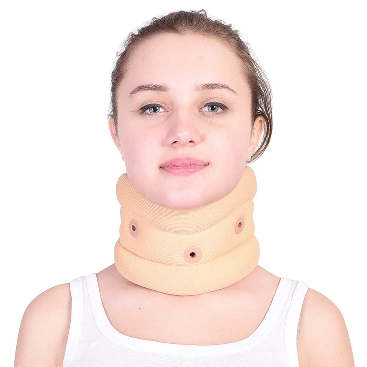 Soft Cervical Collar with Chin Support (Cervical Collar for Neck Pain/Neck Belt for pain/Orthopaedic Neck Collars/Foam Neck Collar)