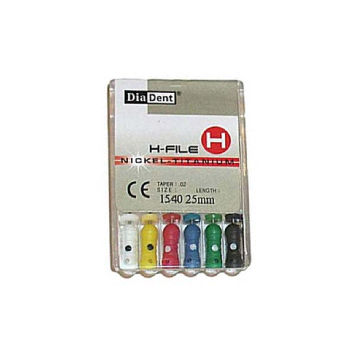 Diadent's stainless steel NITI H-FILES 25mm