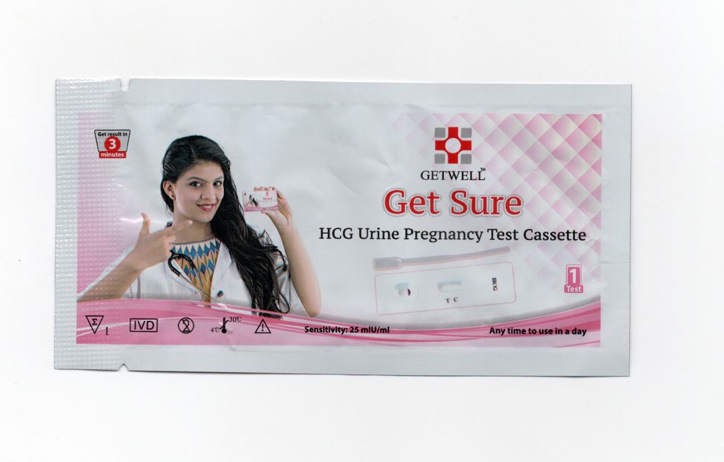02 Pcs Get Sure Pregnancy Test Cassette Device Kit - Urine HCG Check Strips