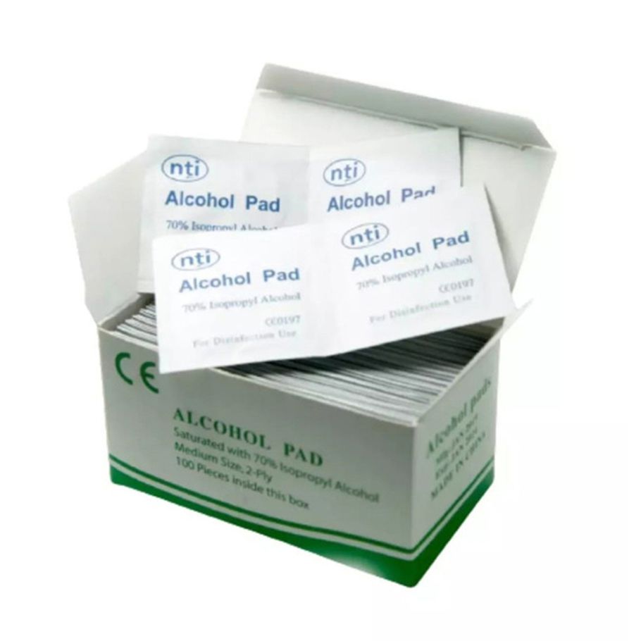 NTI Alcohol Pad Swabs  Disinfectant  Wipes - 100 Pcs