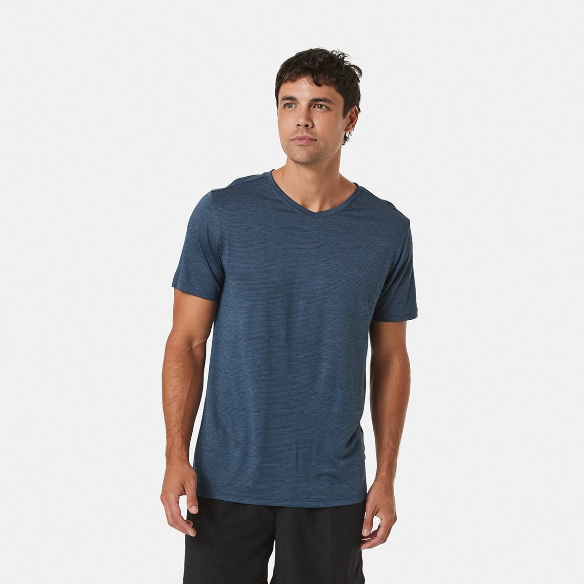 Active Mens Cationic V-Neck Line T-shirt
