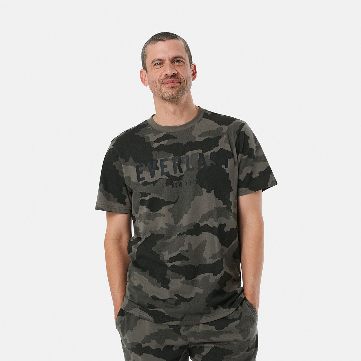 Active Everlast Mens Camo Crew Neck T-shirt