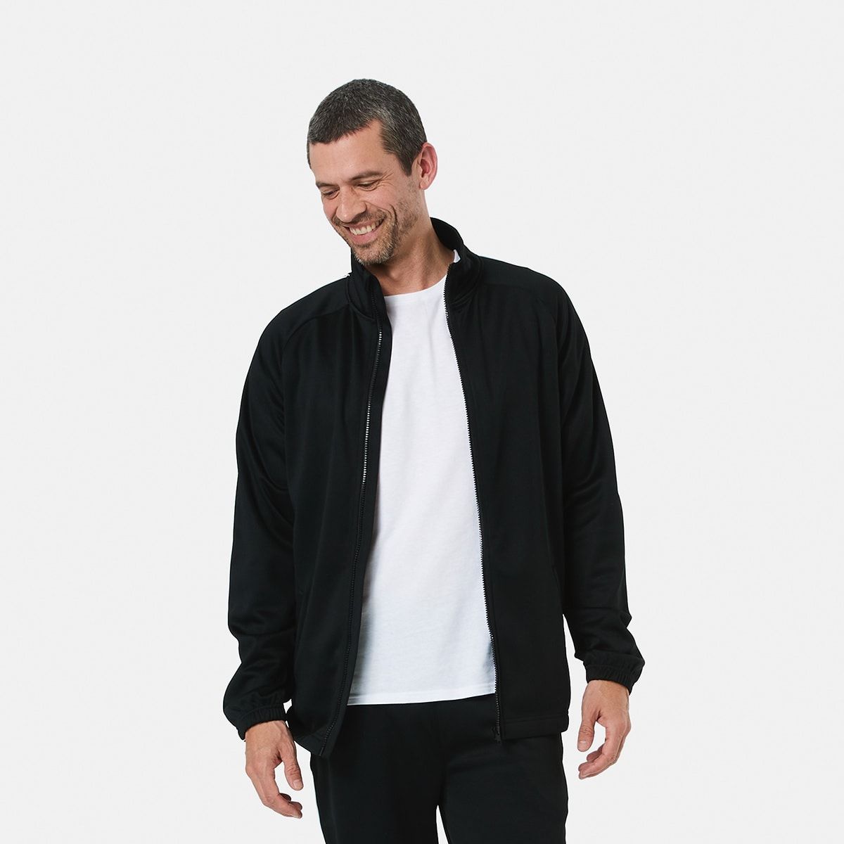 Active Mens Tricot Zip Through Track Jacket