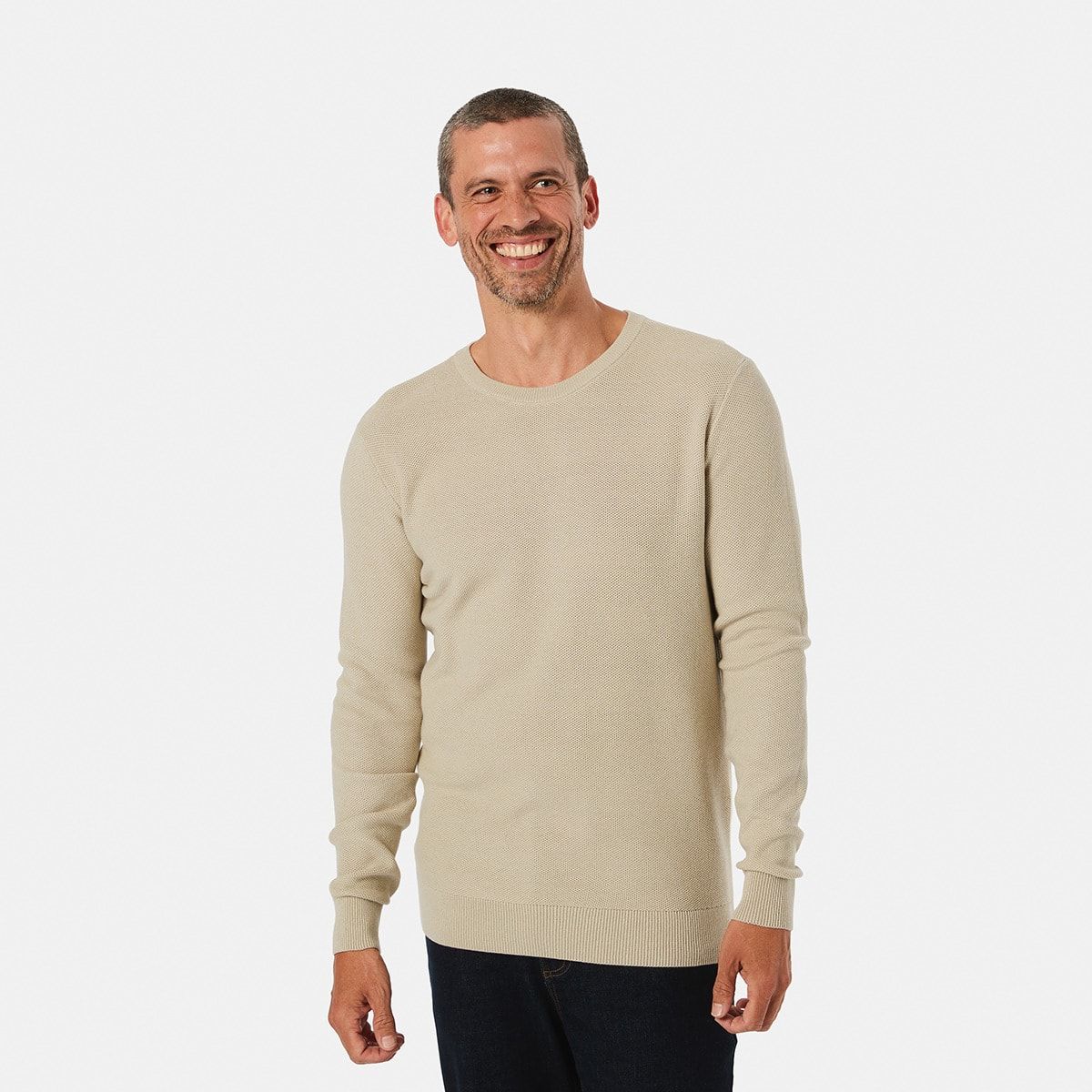 Textured Crew Neck Jumper