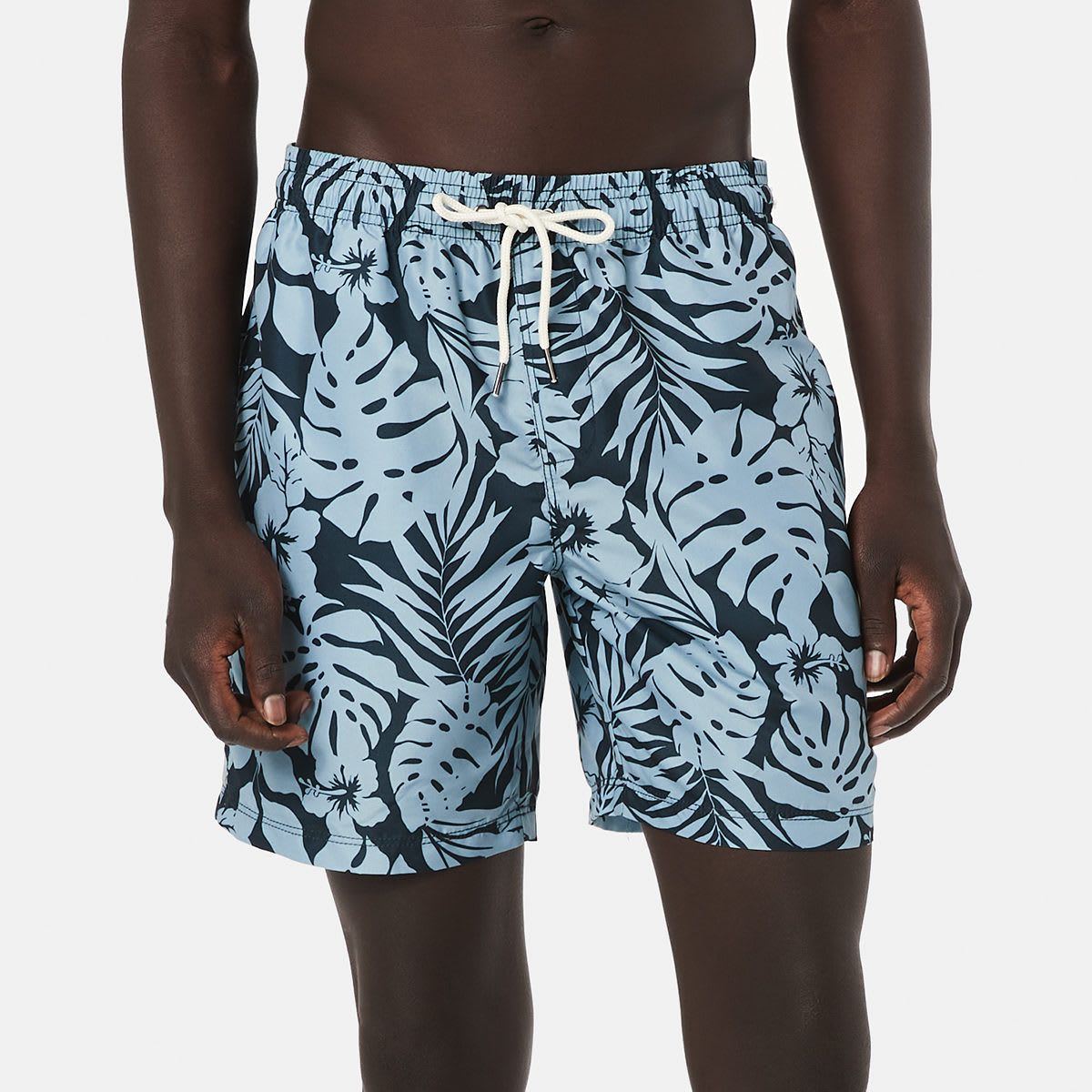 Mid Length Print Swim Shorts