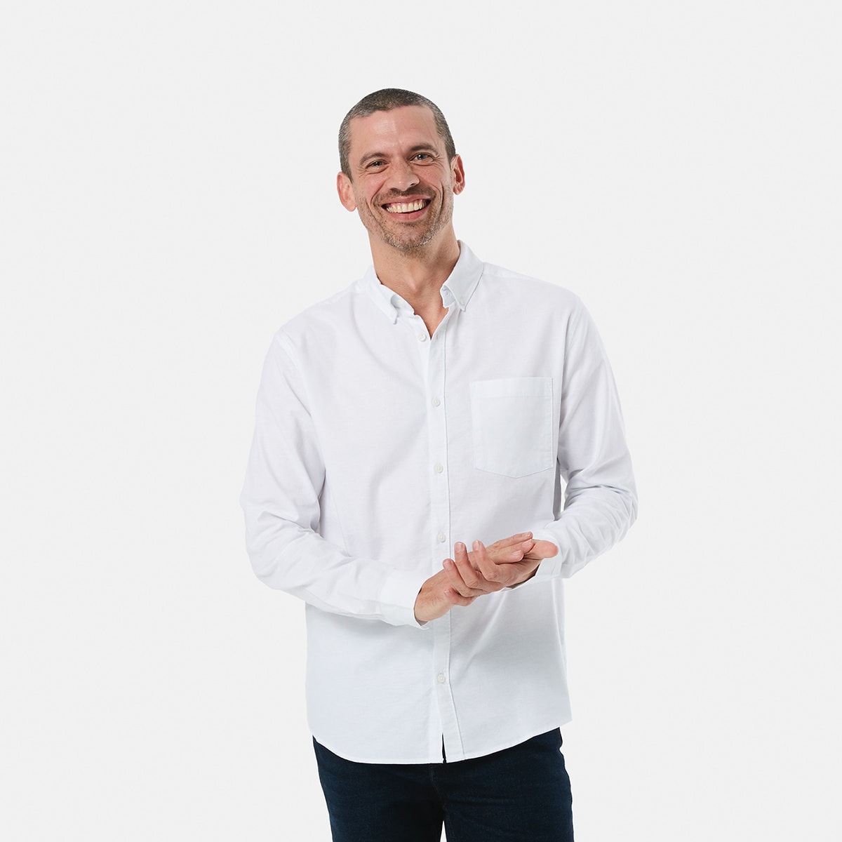 Long Sleeve Stretch Oxford Shirt