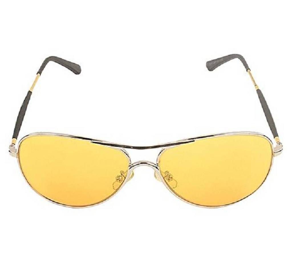 Black Plastic Yellow Shaded Sunglasses for Men