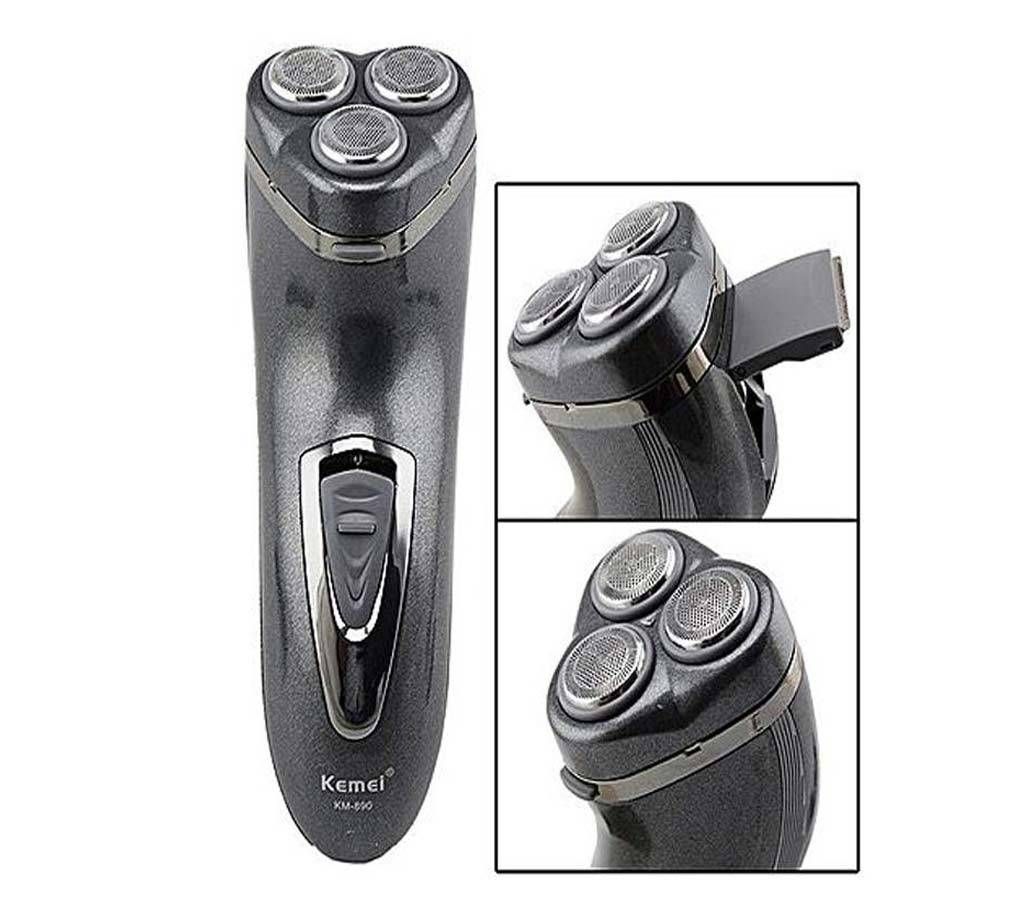 Kemei KM-890 Men Electric Razor Shaver Beard 3 Triple Floating Heads Rechargeable Electric Shaver