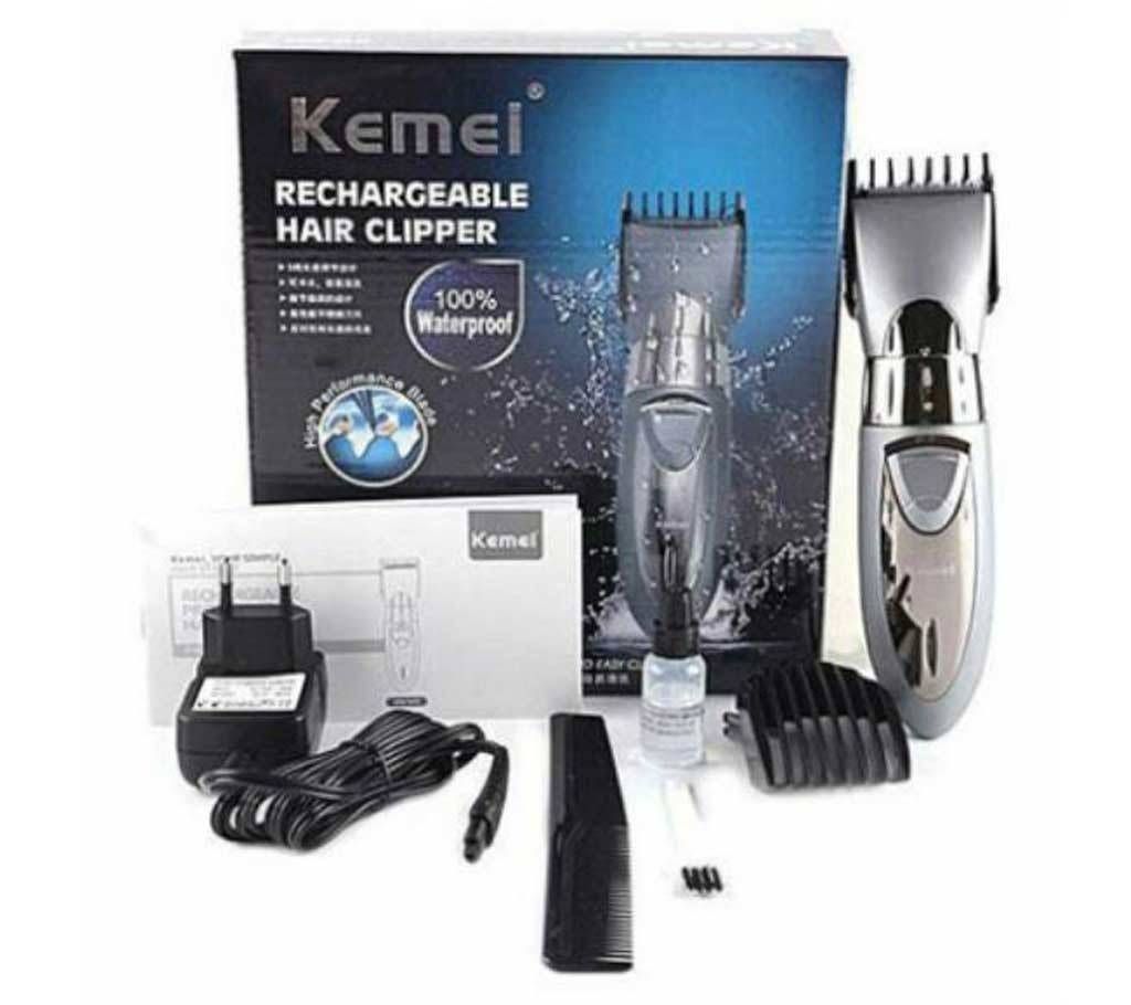 KEMEI KM-605 Rechargeable Shaving Trimmer - Silver