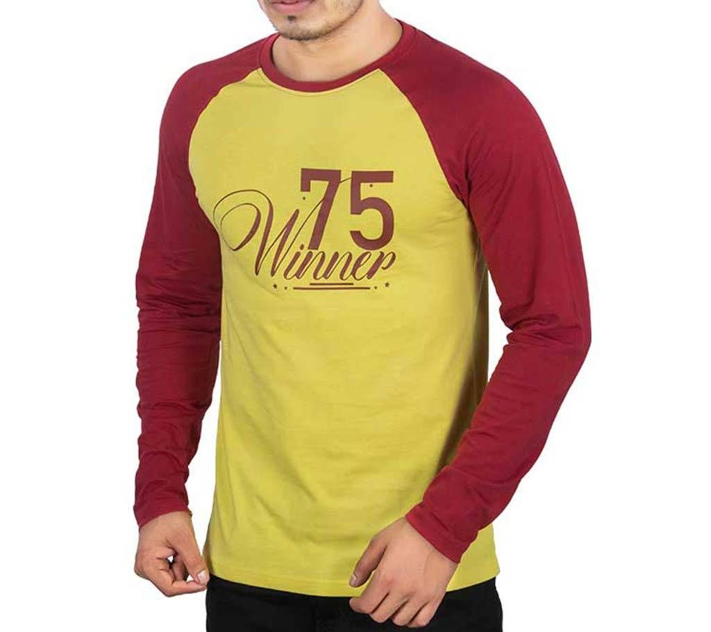Mens Full Sleeve T-Shirt 43668 - YELLOW