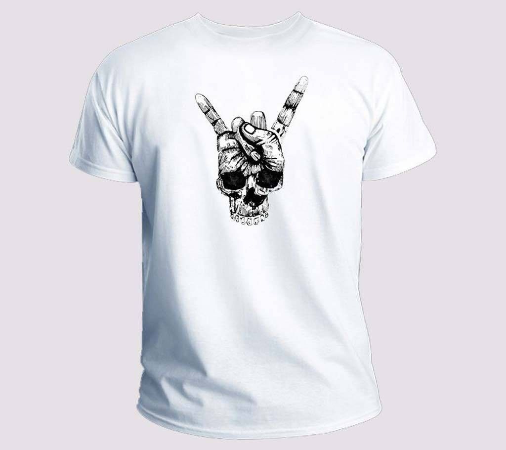 Skull V Mens Stylish Half Sleeve T-Shirt