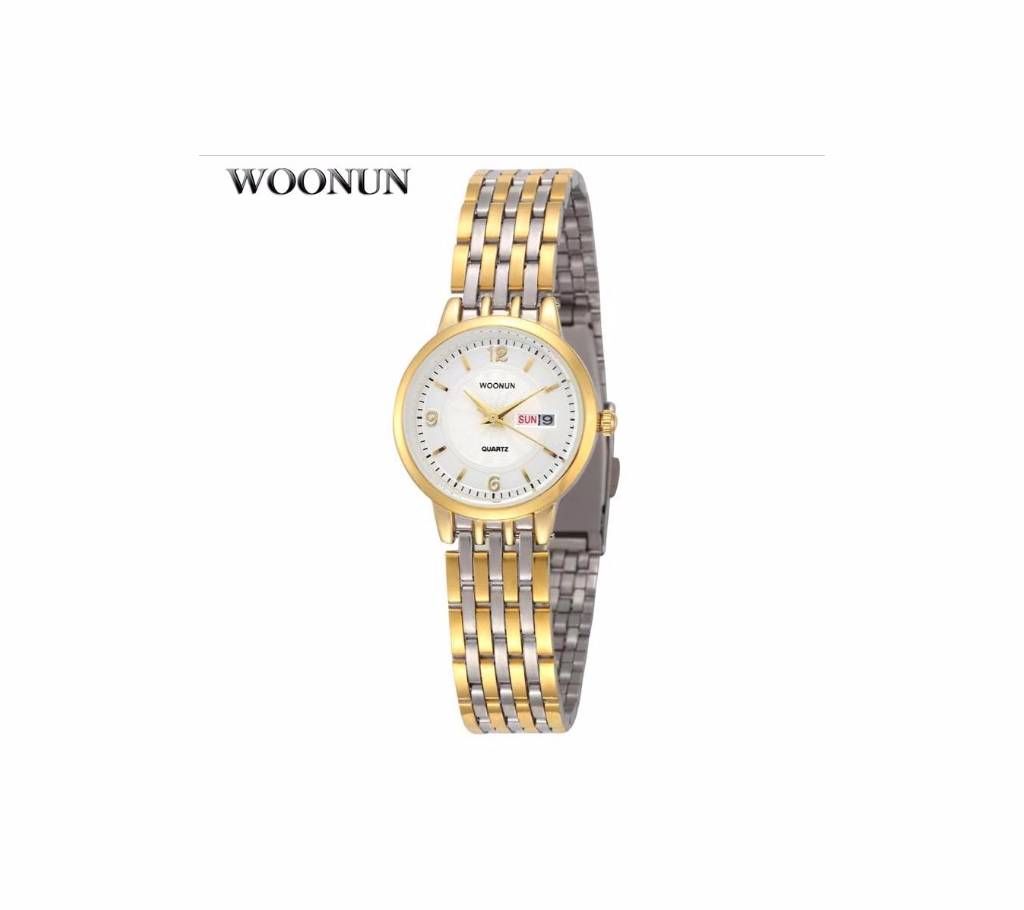 Stainless Steel Date Day Quartz Bracelet Watch
