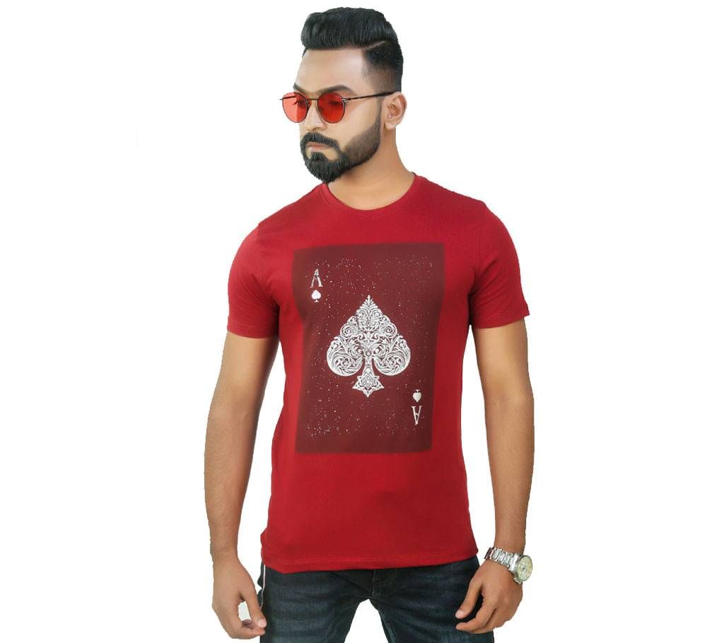 Mens Cotton Half Sleeve Casual T Shirt D117