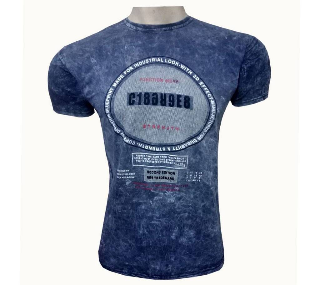 T-Shirt For Mens Acid Wash Printed