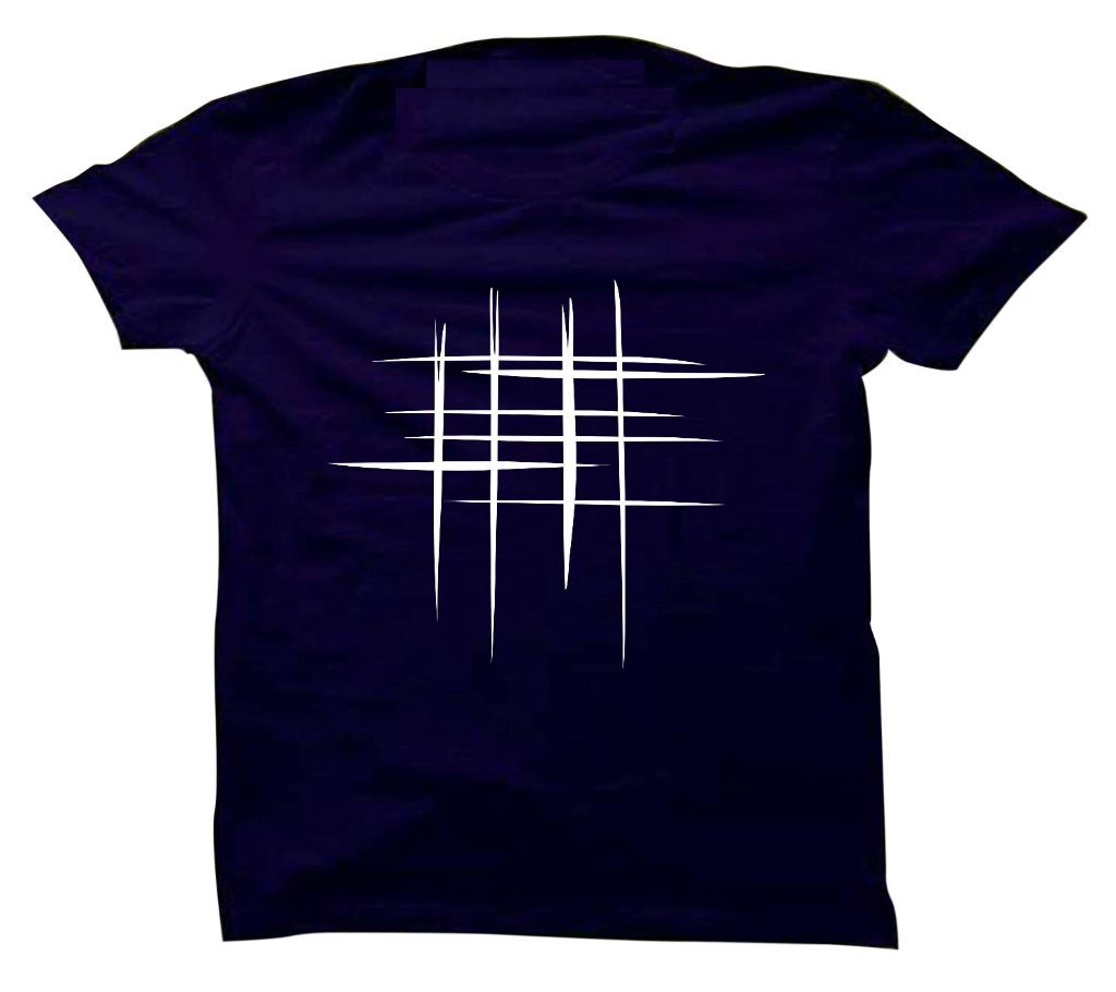 Navy Blue & White Print Exclusive T-Shirt