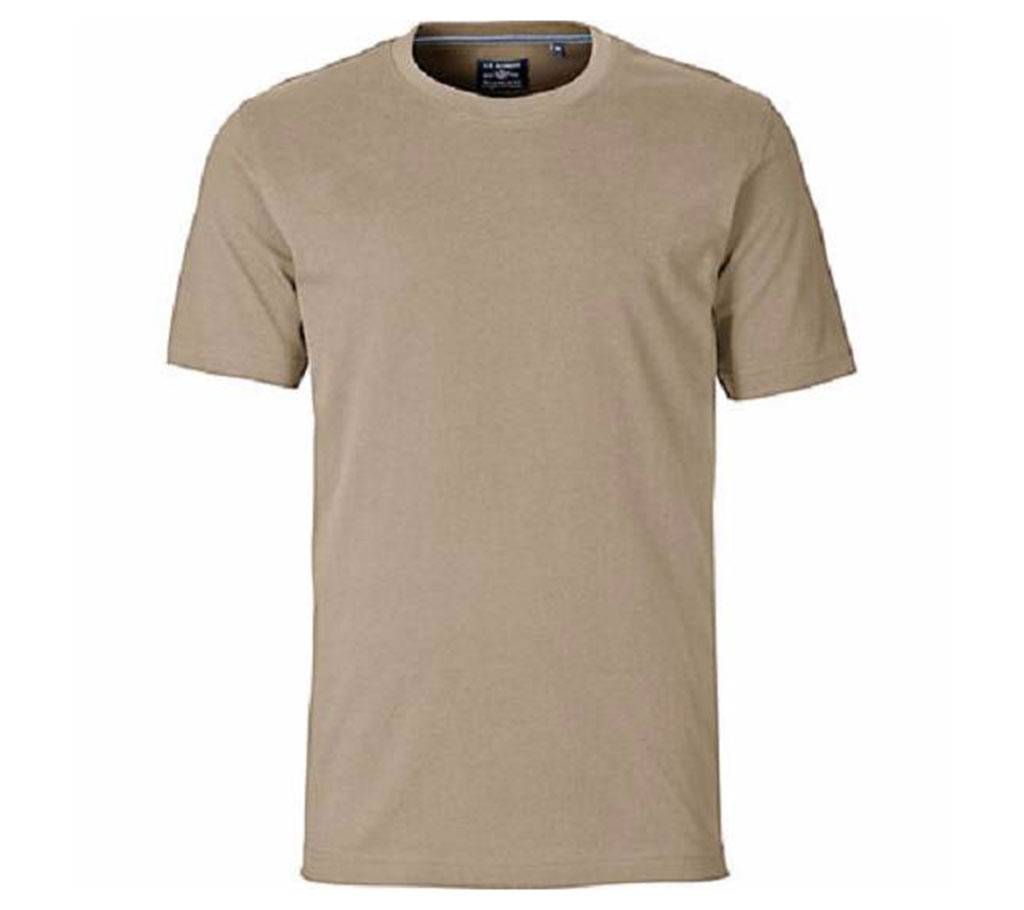 Gents Round Neck Solid Colour T-shirt