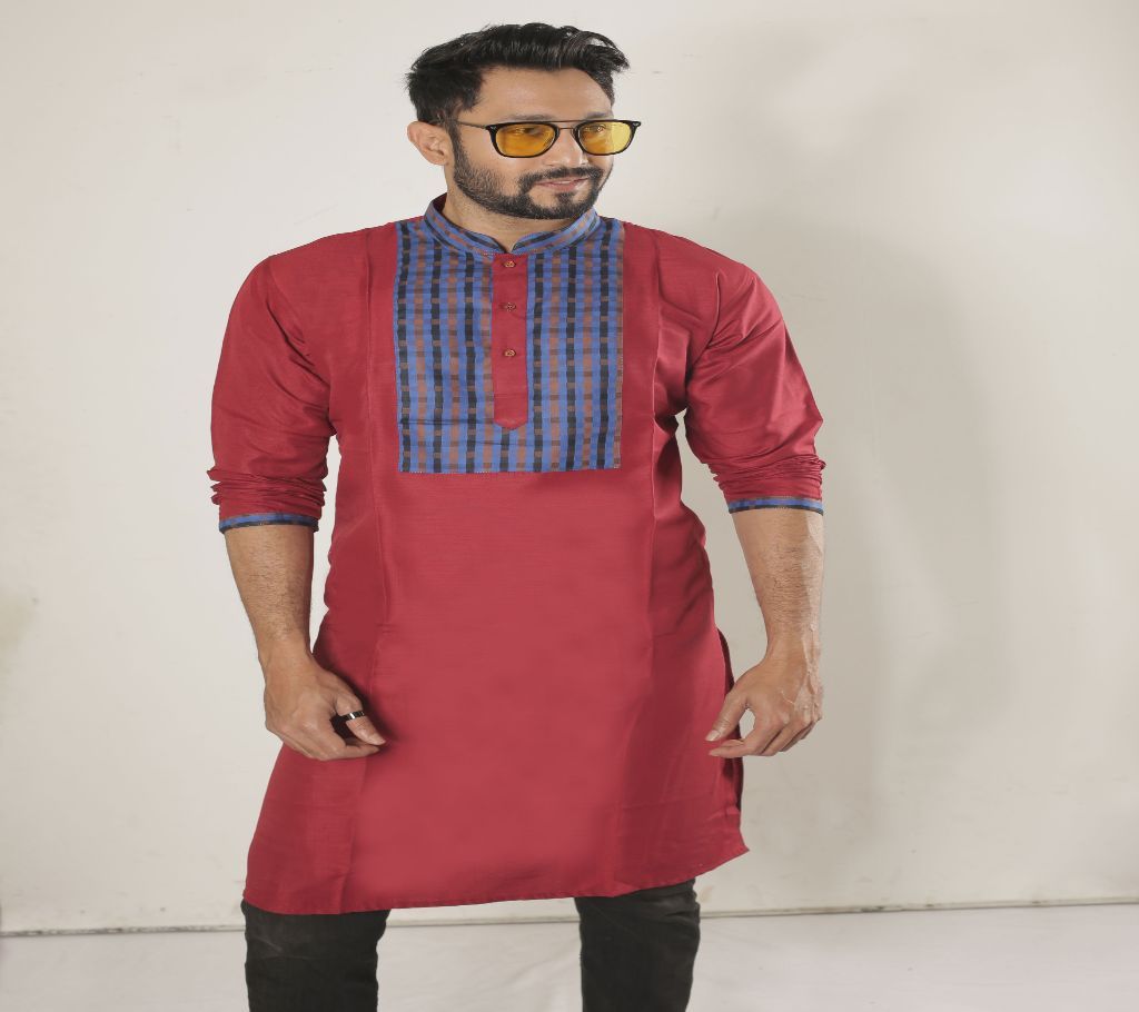 COTTON SEMI LONG PANJABI BY DIVINE SOUL