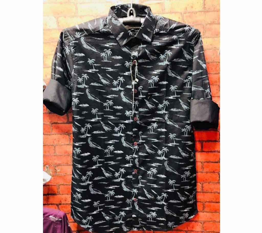 Full Sleeve Casual Shirt For Men - Black 