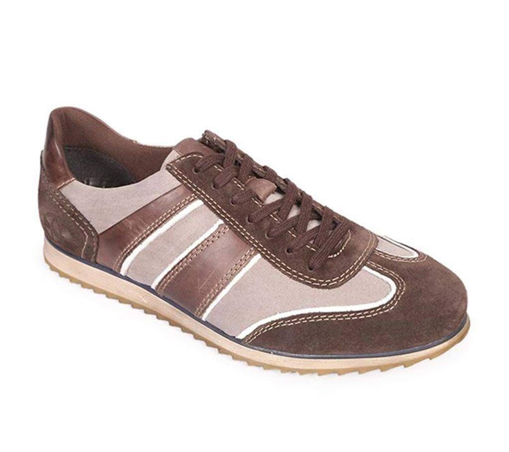 Maverick Men's Brown Suede Leather Casual Shoe

