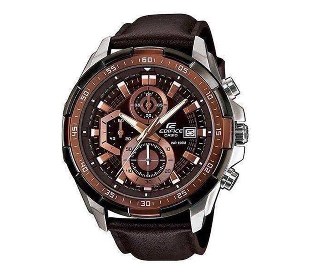 Casio Chocolate Leather Wrist Watch For Men