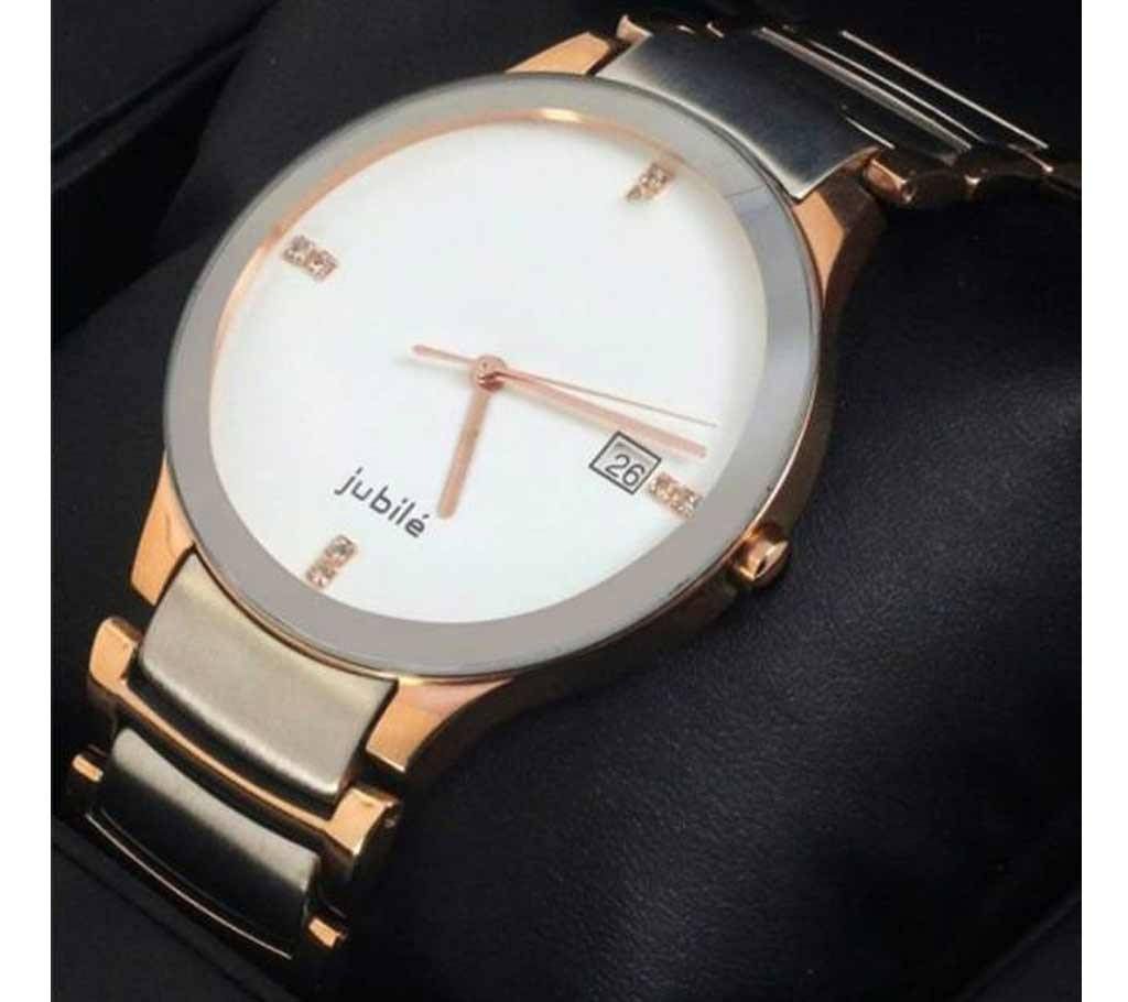Stainless Steel Analog Watch For Men - Silver