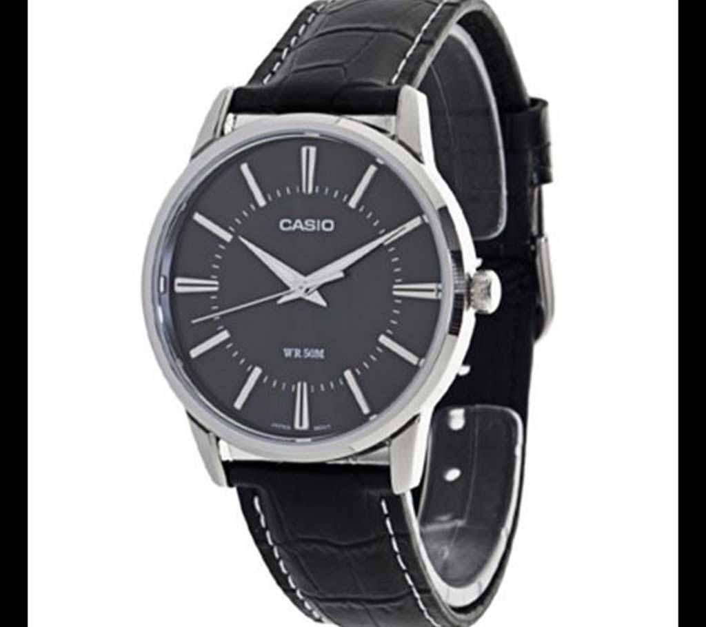 Casio PU Leather Analog Wrist Watch For Men