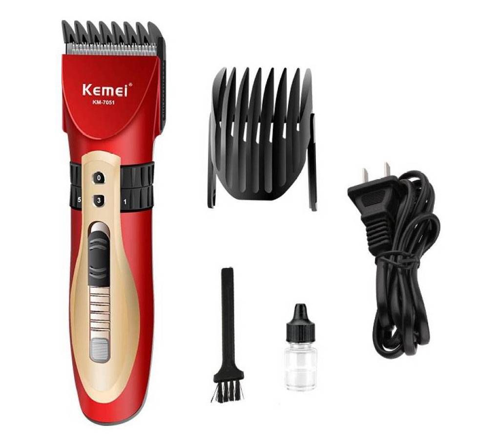 Kemei kM 7051 Cordless Trimmer for Men  (Multicolor)