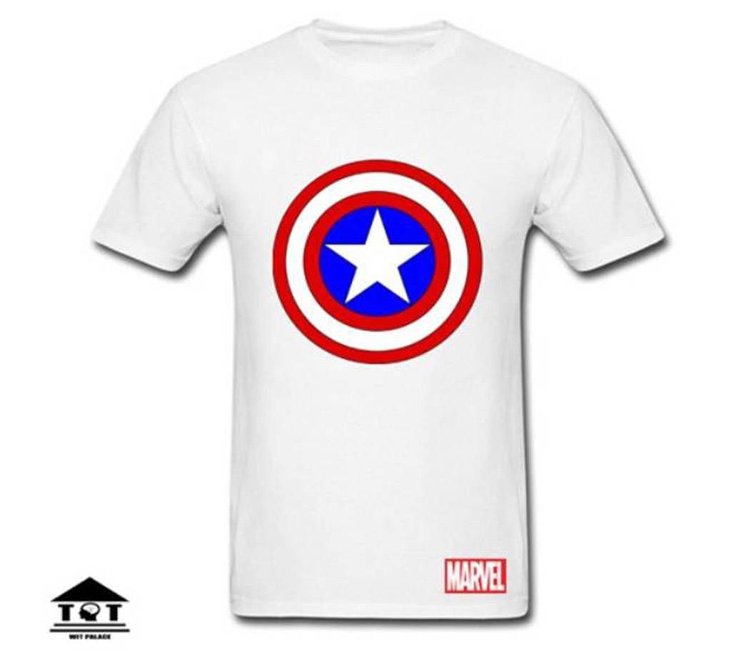 CAPTAIN AMERICA Menz Half Sleeve Cotton T-shirt
