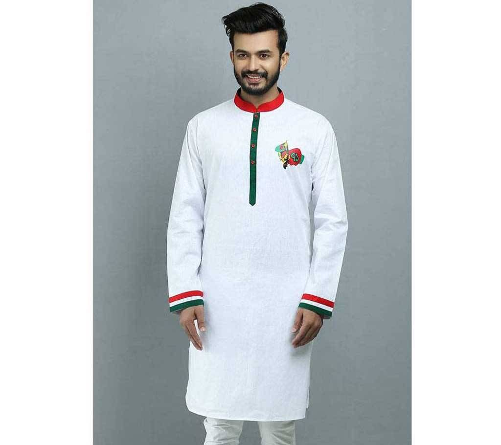 Special Bijoy Dibosh Men’s Printed Cotton Punjabi By Swapon’s World SW400P





