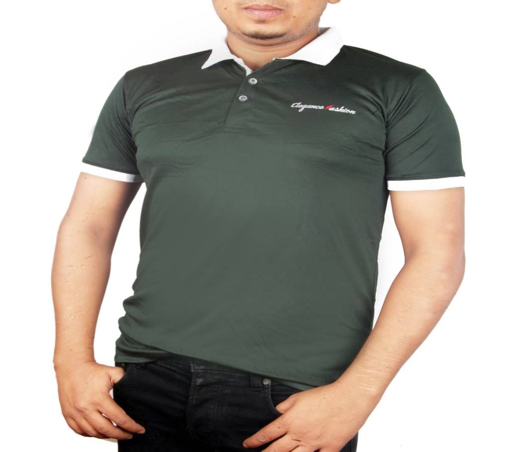 Exclusive Half Sleeve T Shirt For Mens- Dark Green