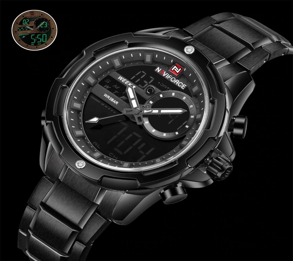 NAVIFORCE NF9120  Luxury Brand Mens Digital LED Sports Watches Waterproof Men Quartz Watch for Male Military Clock
