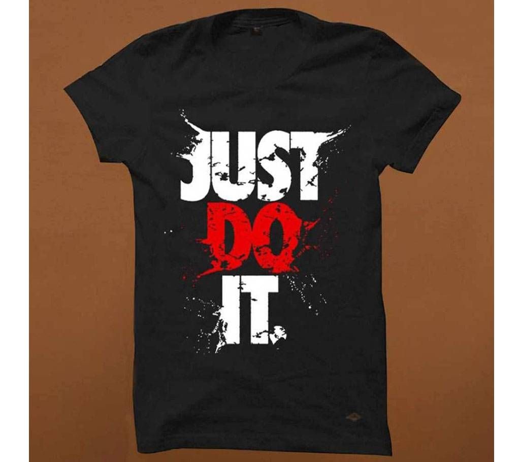 Just Do It Cotton Round Neck  t-shirt