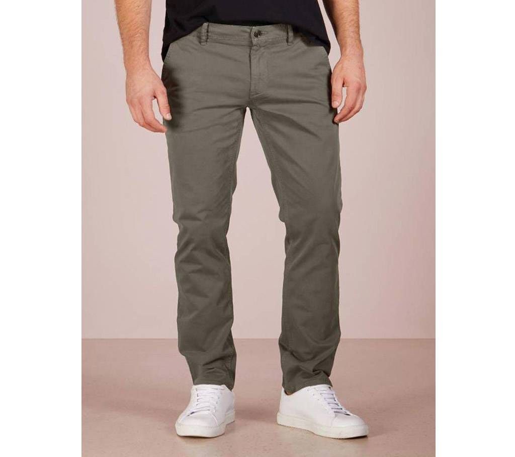 Gray Gabardine Pant For Men