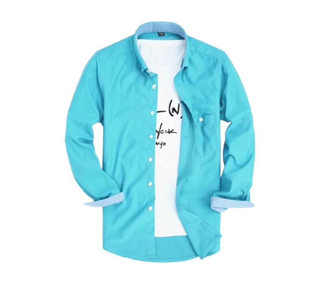 Sky Blue Causal Shirt For Man
