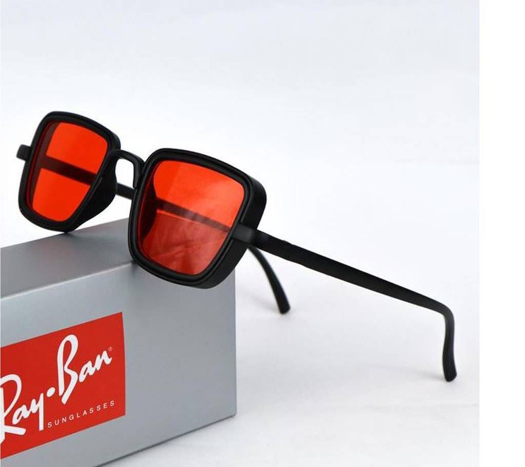 Black Frame Red Vision Kabir Singh Sunglasses with Stylish Box
