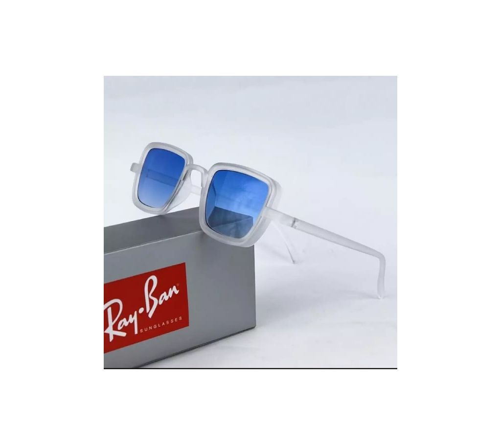 White Frame Blue Lens Kabir Singh Sunglasses For Men (Copy)