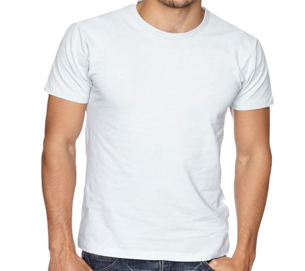 New premium white short sleeve t-shirt