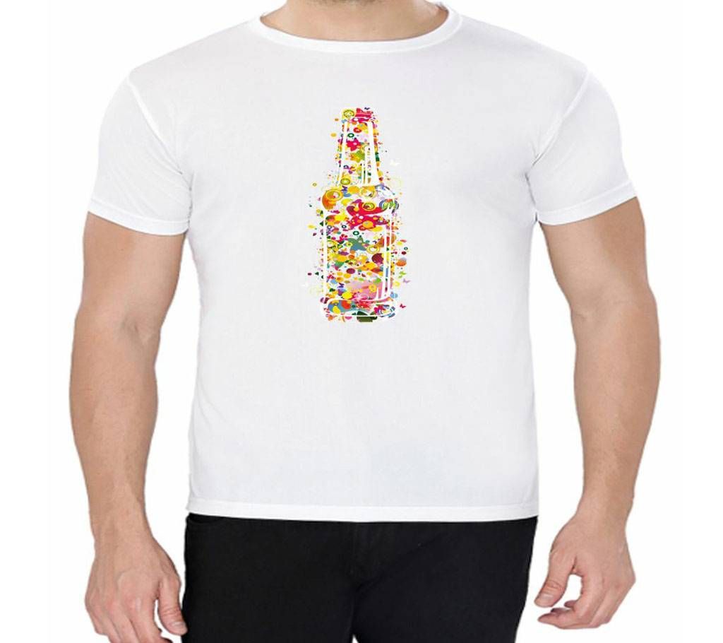 Colorful Bottle - Half Sleeve T-shirt For Men