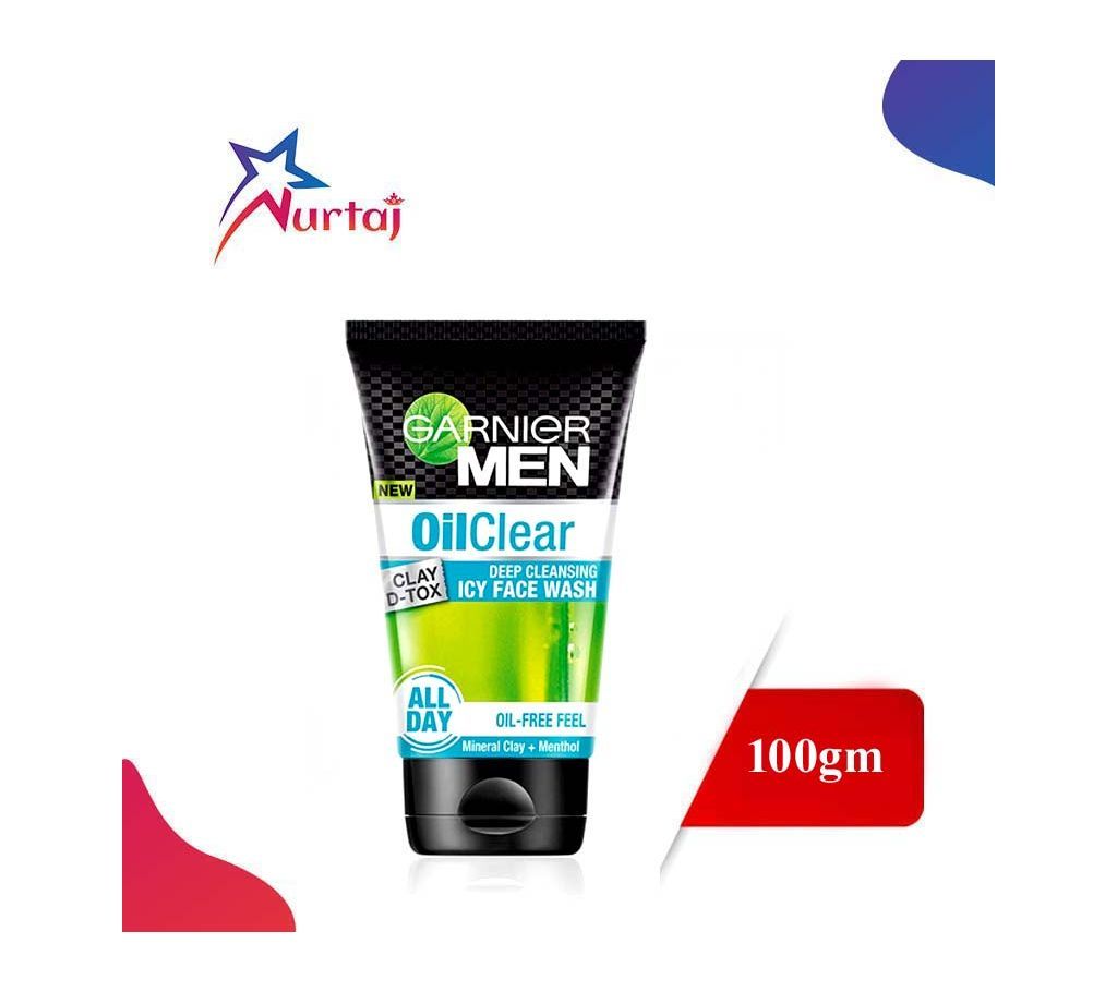 Garnier Mens Oil Clear Face wash-100gm-India 