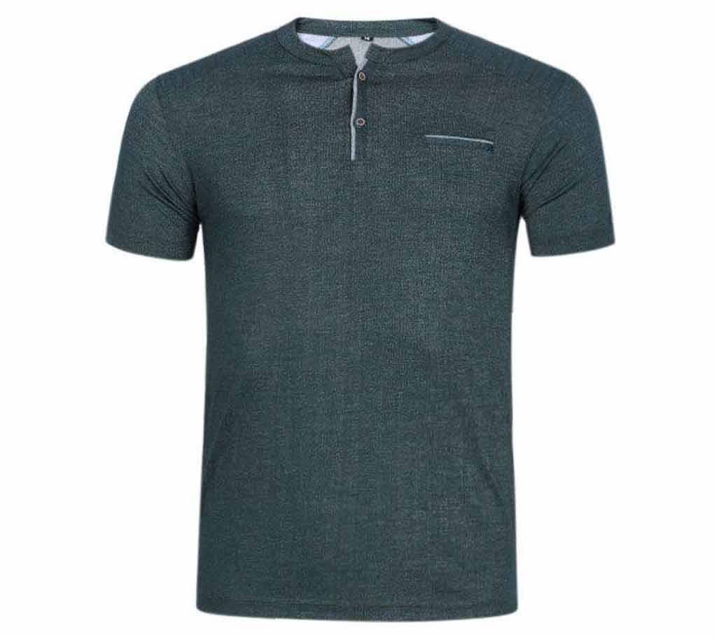 Dark Slate Gray China Cotton T-Shirt for Men