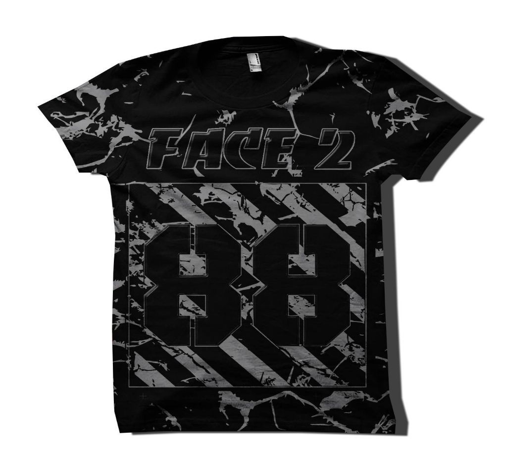 Mens Fashionable Cotton Casual T-Shirt FACE 2-88.
