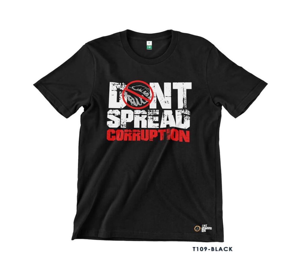 DONT SPREAD CORRUPTION Half Sleeve Tshirt For Men 