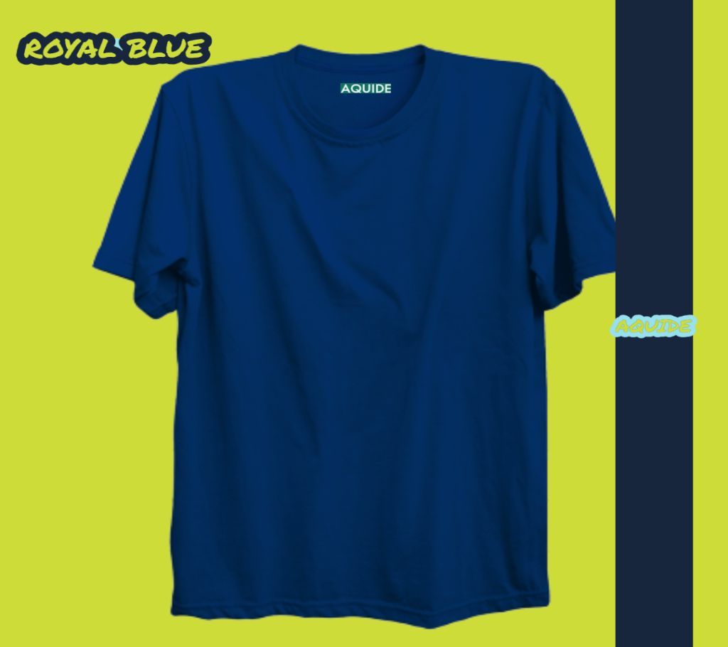Half Sleeve Cotton T Shirt For Men - Blue 
